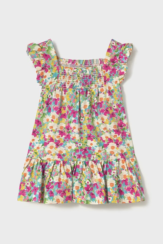 Dětské bavlněné šaty Mayoral 1928.4M.Baby.PPYA růžová SS25