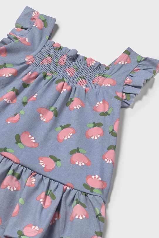 DÍVKA Dětské bavlněné šaty Mayoral 1928.4M.Baby.PPYA modrá