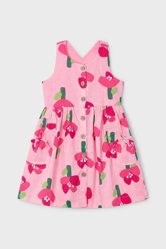 Mayoral rochie din bumbac pentru copii mini roz 3960.6J.Mini.PPYA