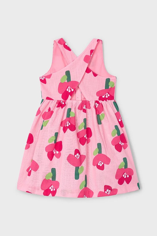 Mayoral rochie din bumbac pentru copii 3960.6J.Mini.PPYA roz SS25