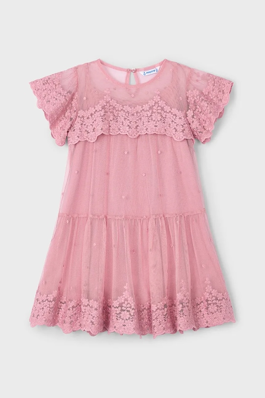 Dievčenské šaty Mayoral čipka ružová 3909.6A.Mini.PPYA
