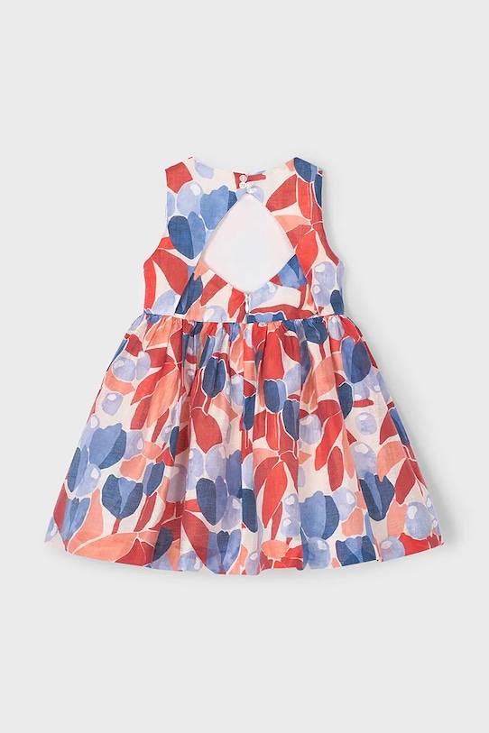 Mayoral rochie din in pentru copii 3913.6B.Mini.PPYA rosu SS25