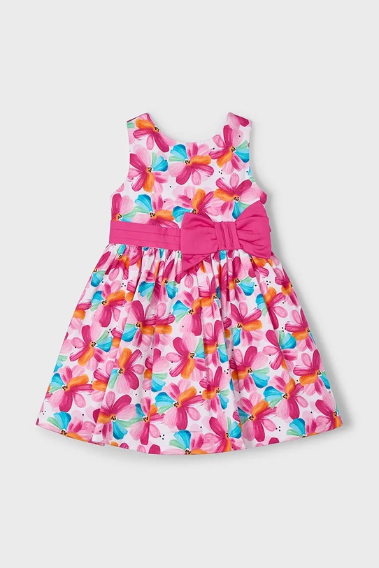 Dječja pamučna haljina Mayoral 3917.6C.Mini.PPYA roza SS25