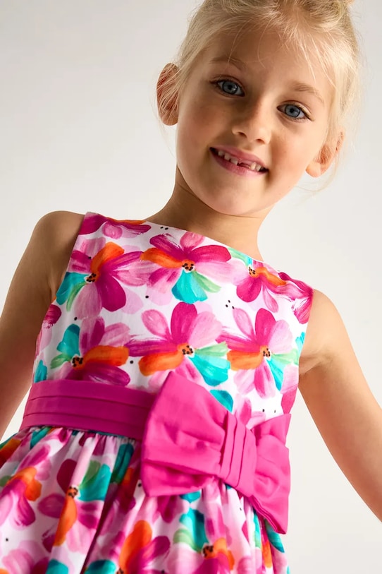 Dječja pamučna haljina Mayoral 3917.6C.Mini.PPYA roza