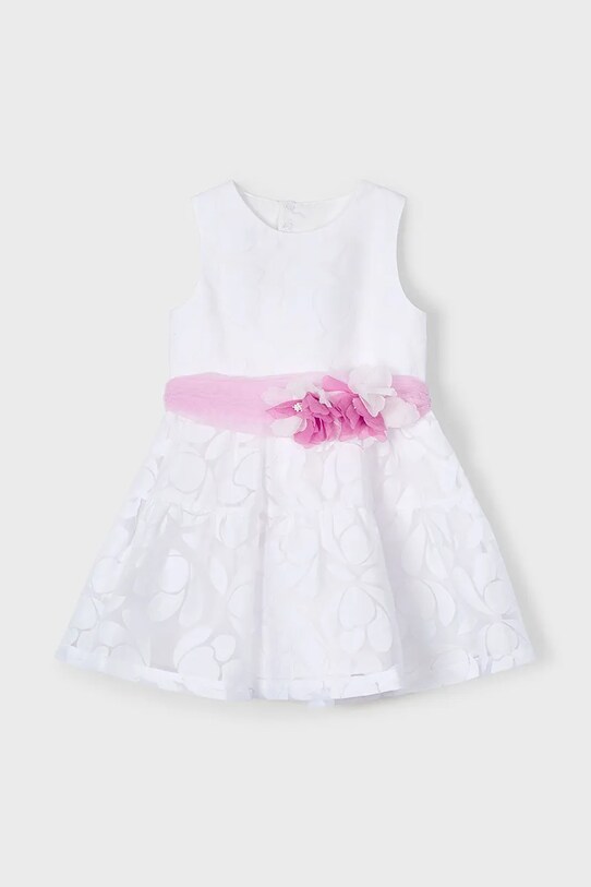 Παιδικό φόρεμα Mayoral 3918.6C.Mini.PPYA λευκό SS25