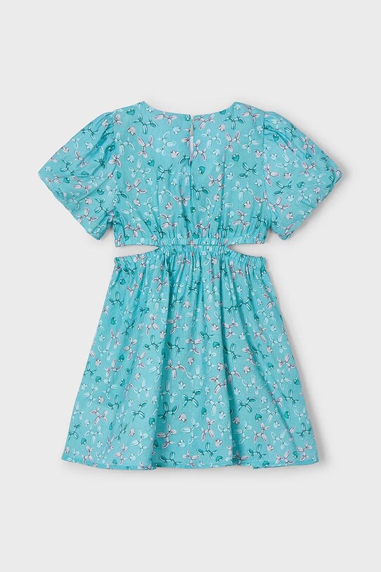 Mayoral sukienka dziecięca 3923.6F.Mini.PPYA turkusowy SS25