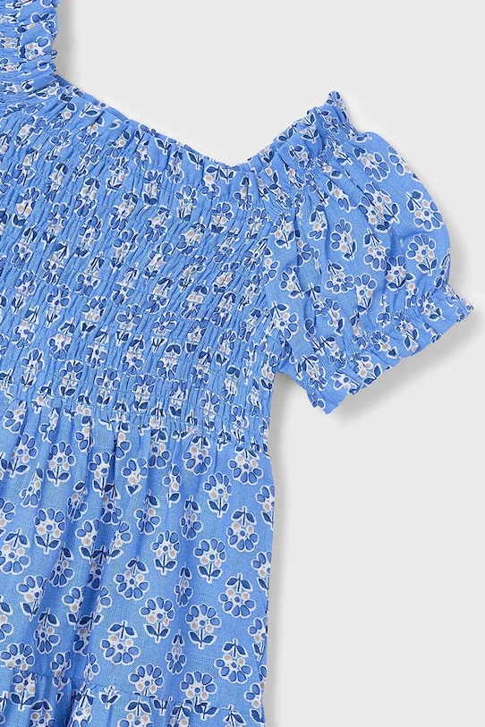 Fete Mayoral rochie din bumbac pentru copii 3932.6K.Mini.PPYA albastru
