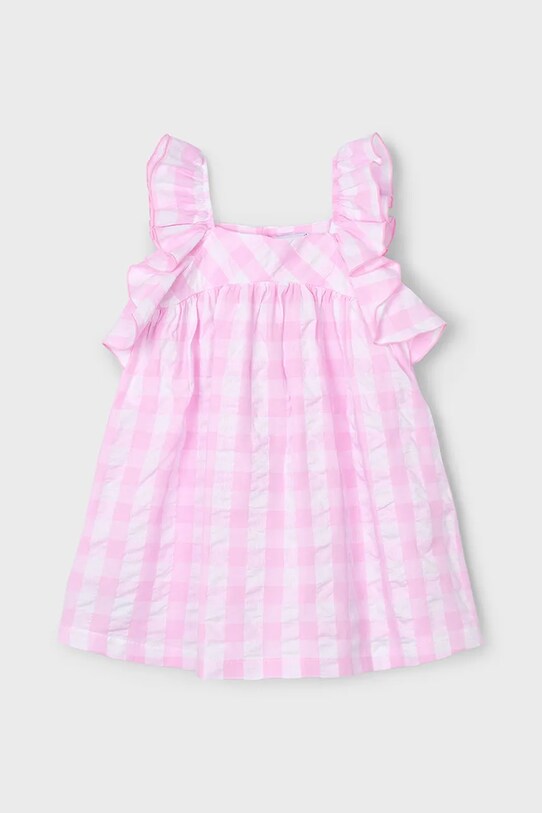 Mayoral sukienka bawełniana dziecięca wzorzyste różowy 3935.6L.Mini.PPYA