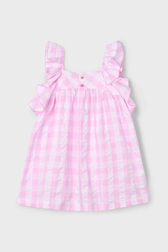 Mayoral sukienka bawełniana dziecięca 3935.6L.Mini.PPYA różowy SS25