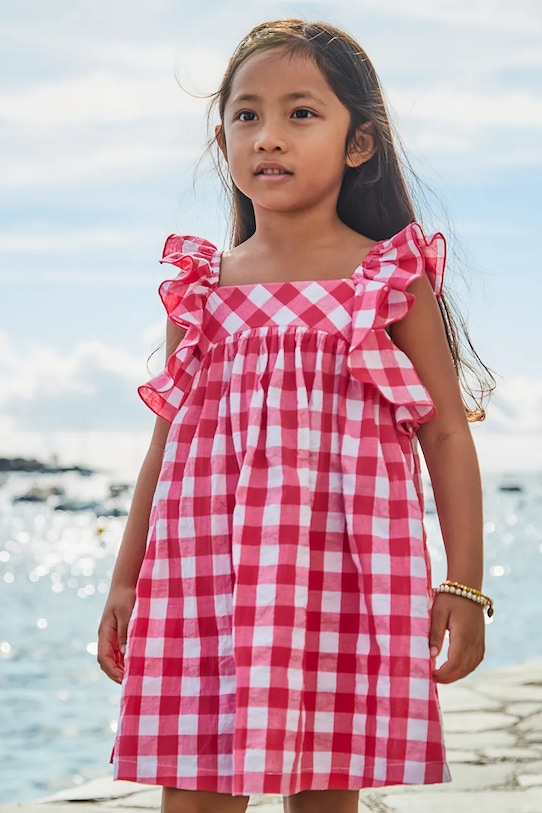 Хлопковое детское платье Mayoral хлопок розовый 3935.6L.Mini.PPYA