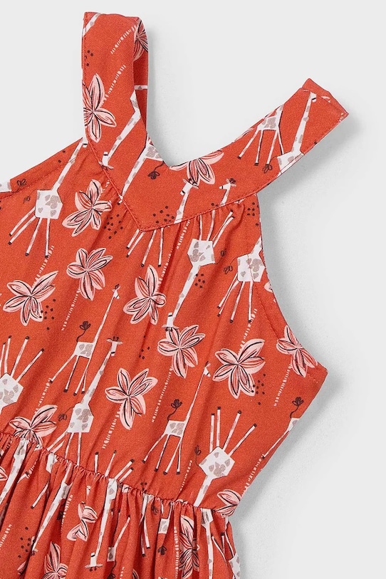 Dziewczynka Mayoral sukienka bawełniana dziecięca 3938.6M.Mini.PPYA pomarańczowy