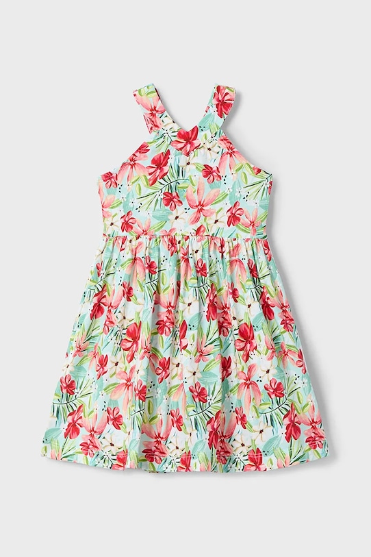 Παιδικό βαμβακερό φόρεμα Mayoral βαμβάκι τιρκουάζ 3938.6M.Mini.PPYA