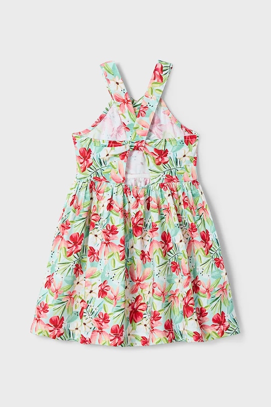 Παιδικό βαμβακερό φόρεμα Mayoral 3938.6M.Mini.PPYA τιρκουάζ SS25