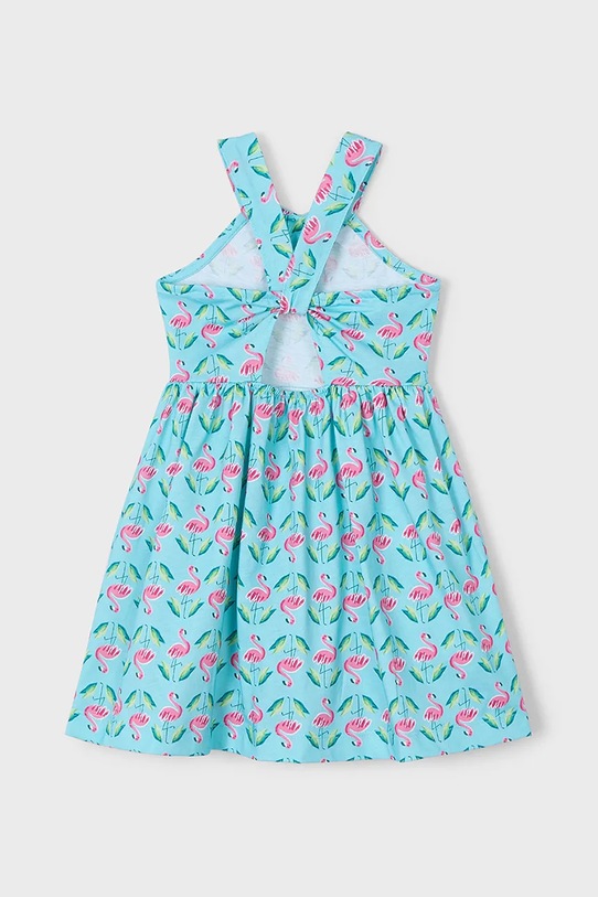 Djevojčice Dječja pamučna haljina Mayoral 3938.6M.Mini.PPYA tirkizna