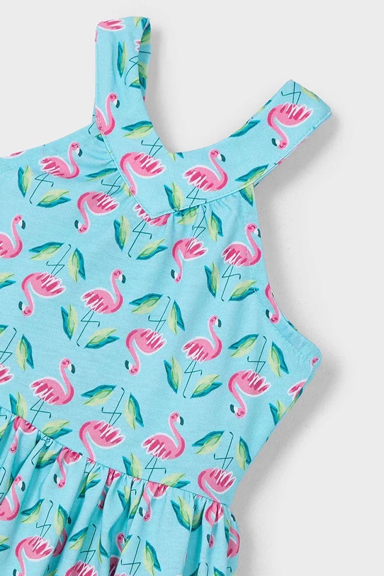 Dječja pamučna haljina Mayoral tirkizna 3938.6M.Mini.PPYA