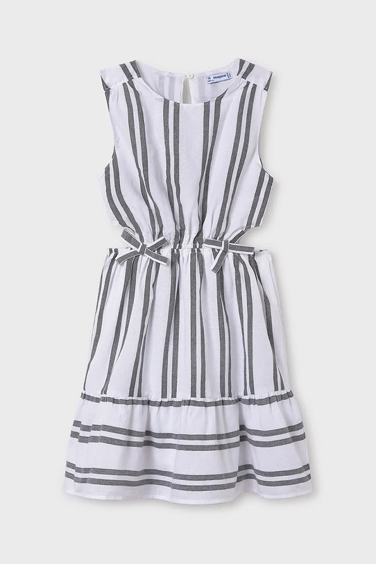 Dětské bavlněné šaty Mayoral mini bílá 6982.8F.Junior.PPYA