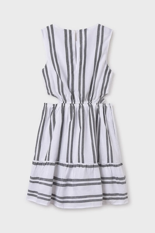 Dětské bavlněné šaty Mayoral 6982.8F.Junior.PPYA bílá SS25