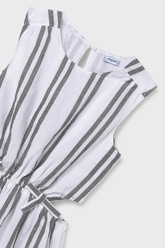 DÍVKA Dětské bavlněné šaty Mayoral 6982.8F.Junior.PPYA bílá