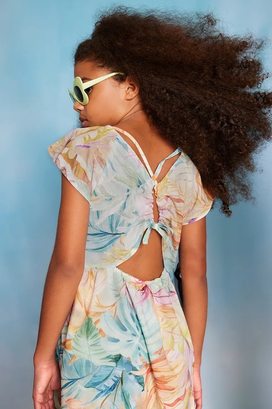 Dívčí šaty Mayoral mini tyrkysová 6991.8E.Junior.PPYA