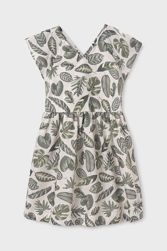 Mayoral sukienka dziecięca 6991.8E.Junior.PPYA zielony SS25