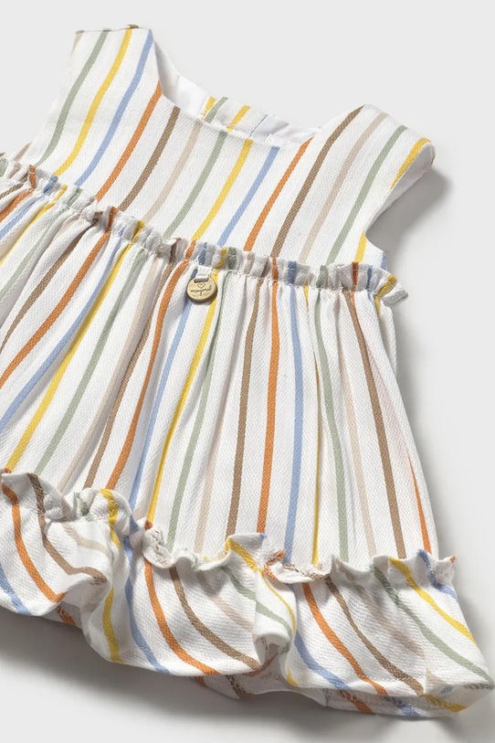 Κοριτσίστικα Βρεφικό φόρεμα από λινό ύφασμα Mayoral Newborn 1844.1D.Newborn.PPYH πολύχρωμο