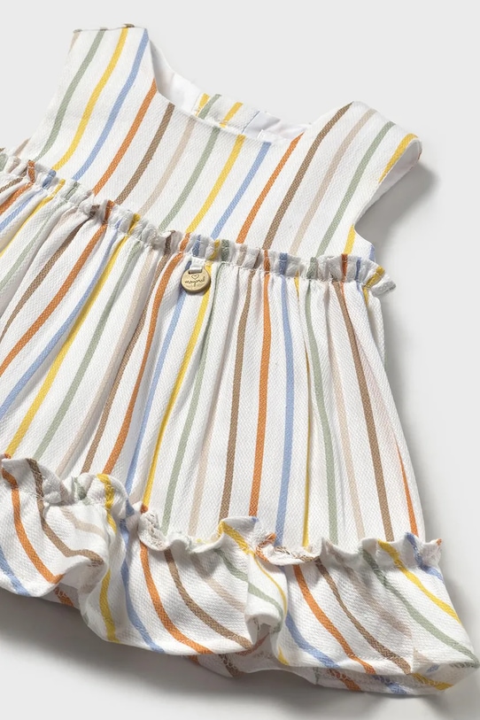 Κοριτσίστικα Βρεφικό φόρεμα από λινό ύφασμα Mayoral Newborn 1844.1D.Newborn.PPYH πολύχρωμο