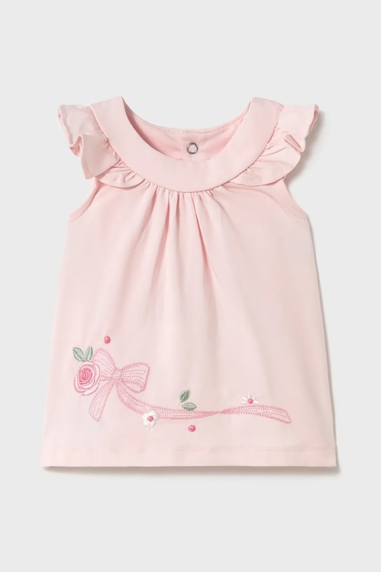 Детское хлопковое платье Mayoral Newborn хлопок розовый 1852.2G.Newborn.PPYH