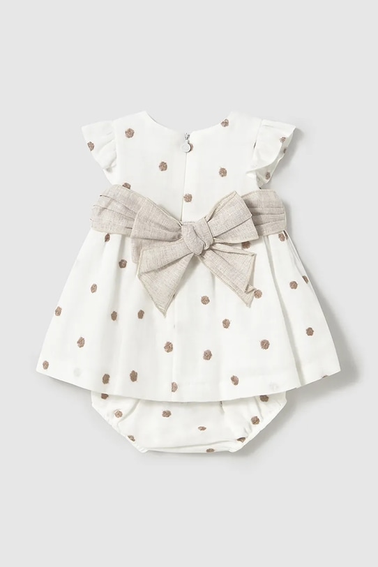 Βρεφικό φόρεμα από λινό ύφασμα Mayoral Newborn 1859.2H.Newborn.PPYH μπεζ SS25