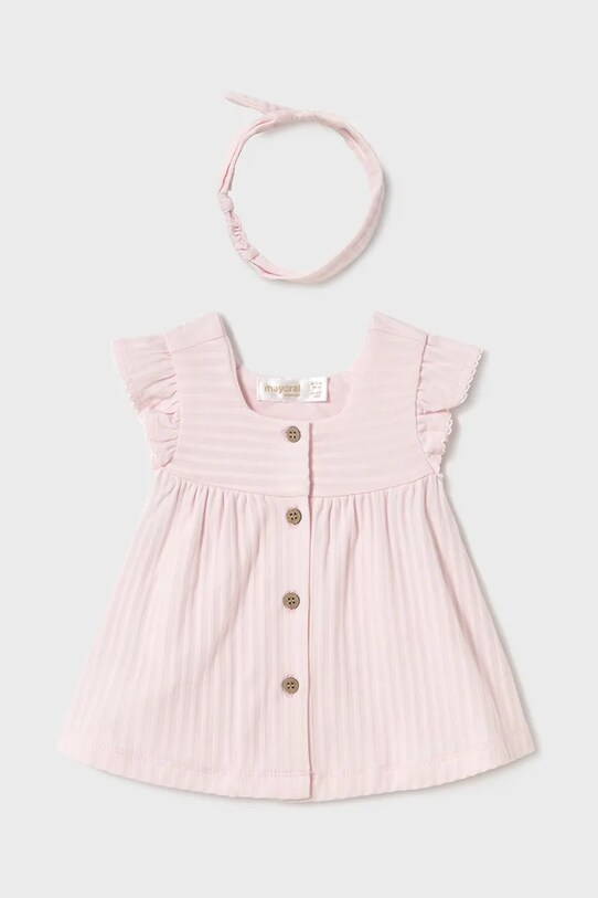 Mayoral Newborn rochie din bumbac pentru bebeluși mini roz 1866.2M.Newborn.PPYH
