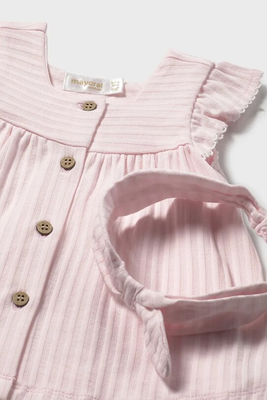 Fete Mayoral Newborn rochie din bumbac pentru bebeluși 1866.2M.Newborn.PPYH roz