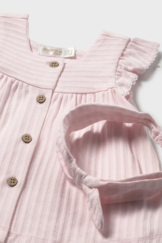 Dziewczynka Mayoral Newborn sukienka bawełniana niemowlęca 1866.2M.Newborn.PPYH różowy
