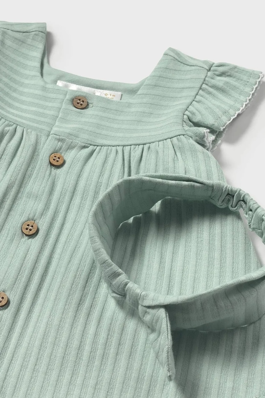 Deklice Otroška bombažna obleka Mayoral Newborn 1866.2M.Newborn.PPYH turkizna