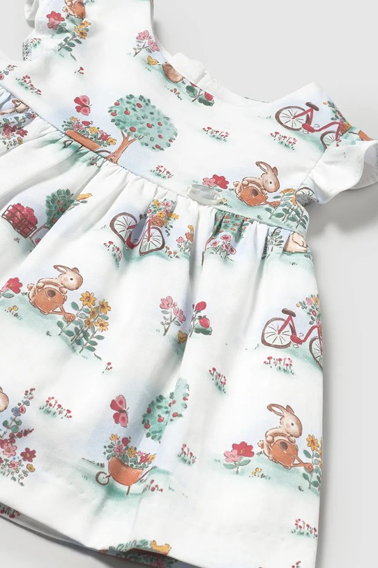 Κοριτσίστικα Βρεφικό βαμβακερό φόρεμα Mayoral Newborn 1869.2P.Newborn.PPYH λευκό