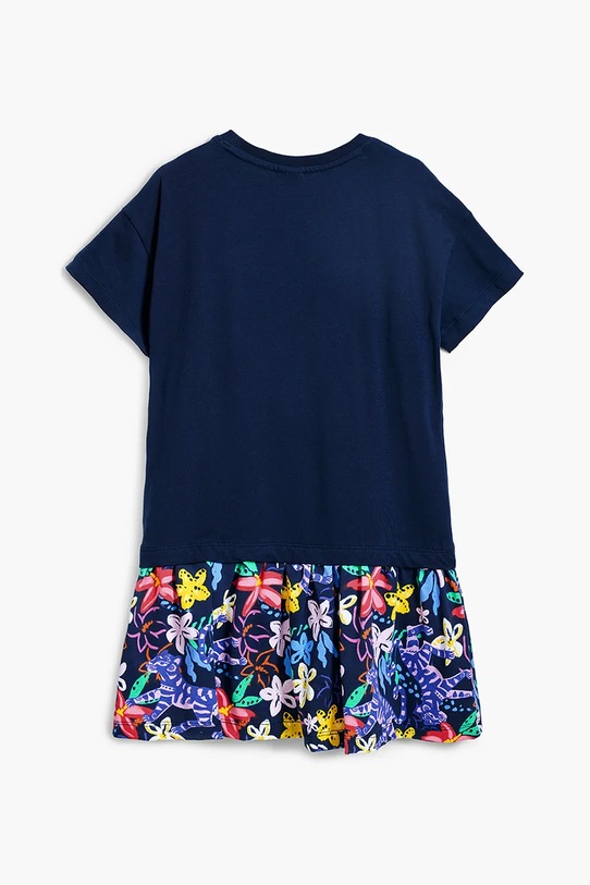Fete Desigual rochie din bumbac pentru copii 25SGVK04 bleumarin