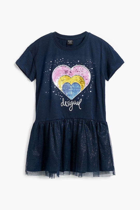 Desigual rochie fete 25SGVK14 bleumarin SS25