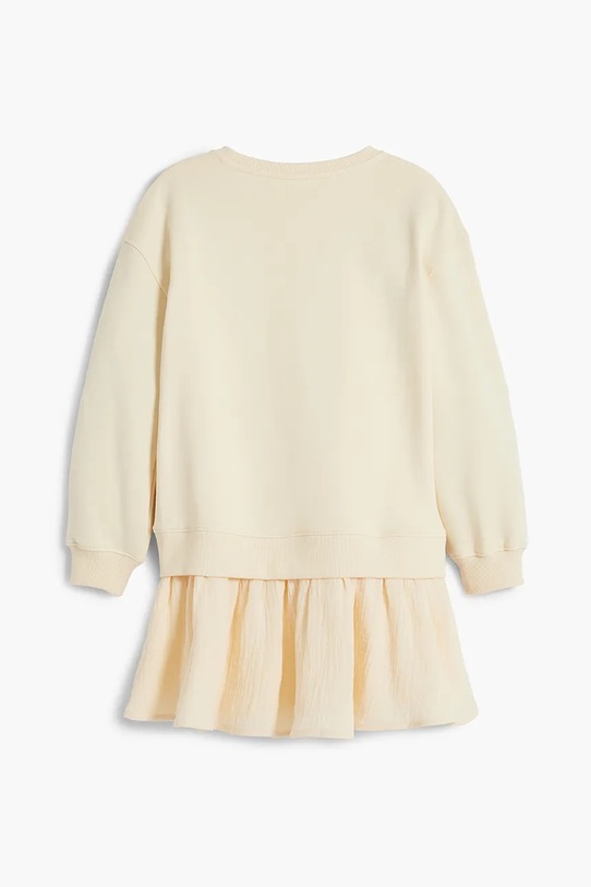 Девочка Хлопковое детское платье Desigual 25SGVK22 бежевый