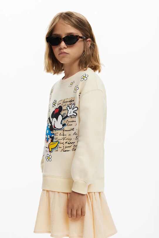 Дитяча бавовняна сукня Desigual 25SGVK22 бежевий