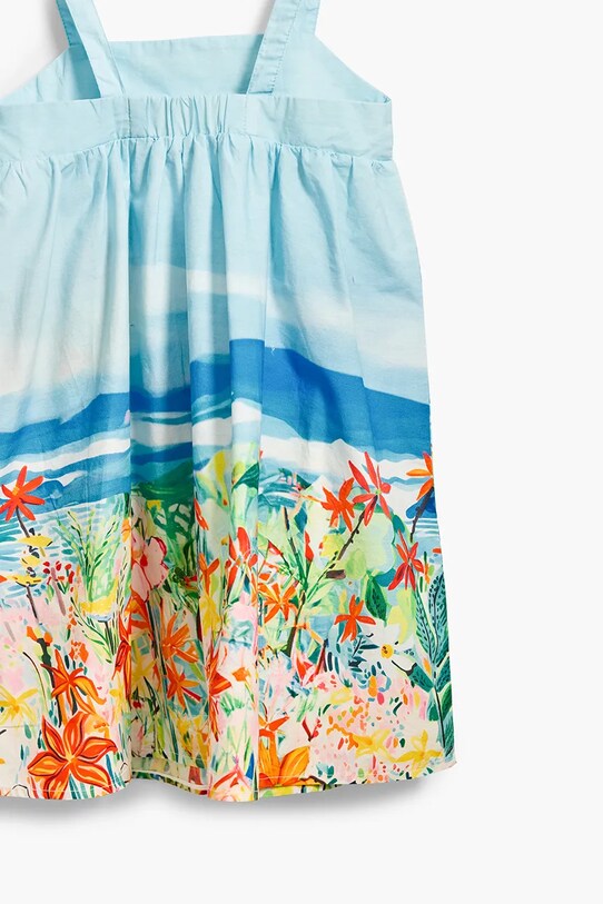 Хлопковое детское платье Desigual голубой 25SGVW01