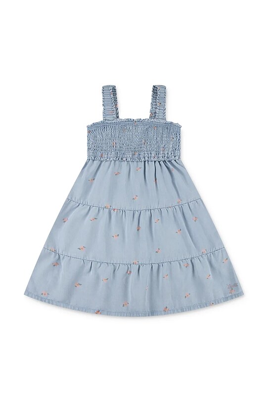 Dievčenské šaty Levi's BABY DOLL SMOCKED DRESS látka modrá 1EM227