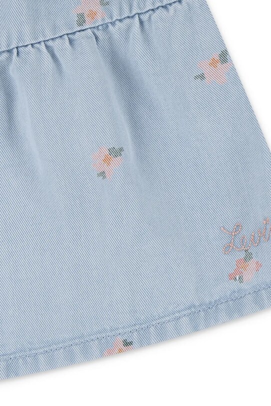 Dievčenské šaty Levi's BABY DOLL SMOCKED DRESS modrá 4EM227