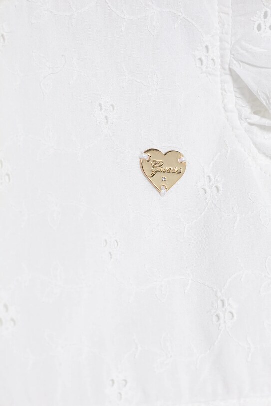 Pamučna haljina za bebe Guess bijela A5GK04.WH710.PPYA