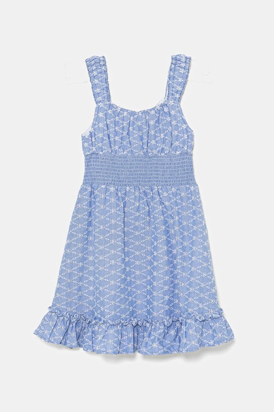 Guess sukienka bawełniana dziecięca J5GK17.WH7K0.PPYA niebieski SS25