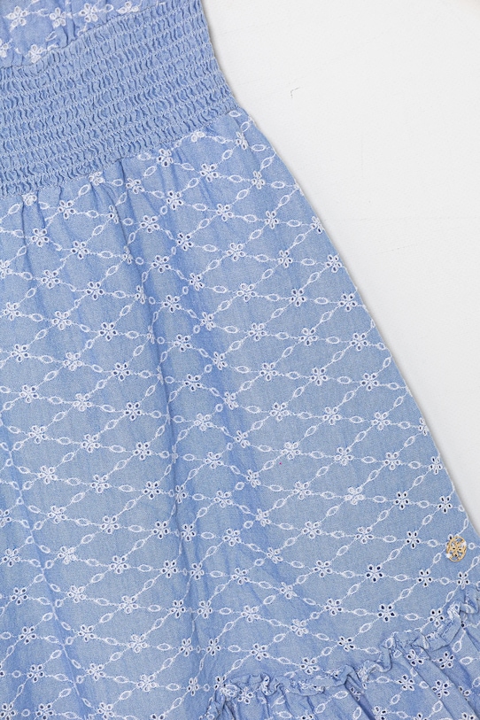 DÍVKA Dětské bavlněné šaty Guess J5GK17.WH7K0.PPYA modrá