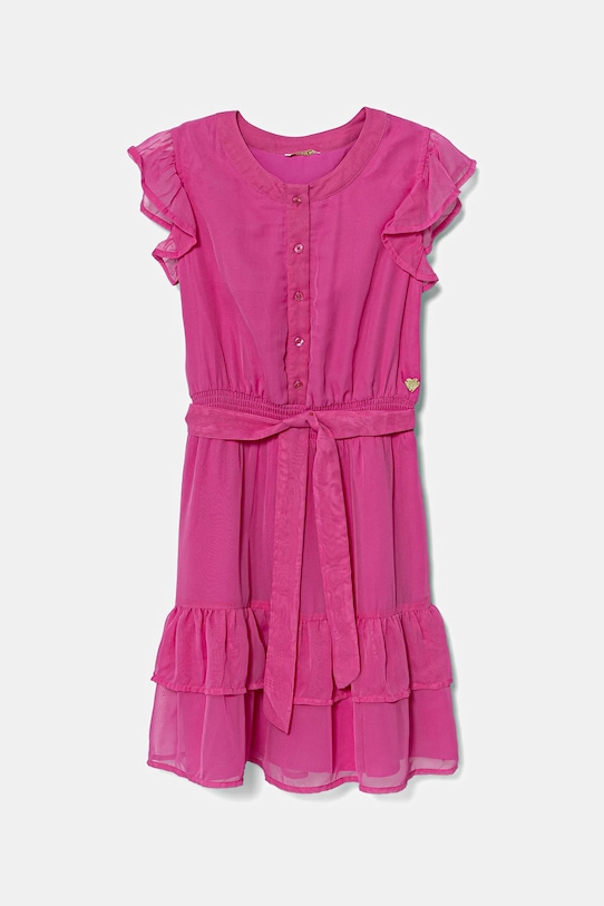 Guess sukienka dziecięca rozkloszowany różowy J5GK18.WA2T0.PPYA