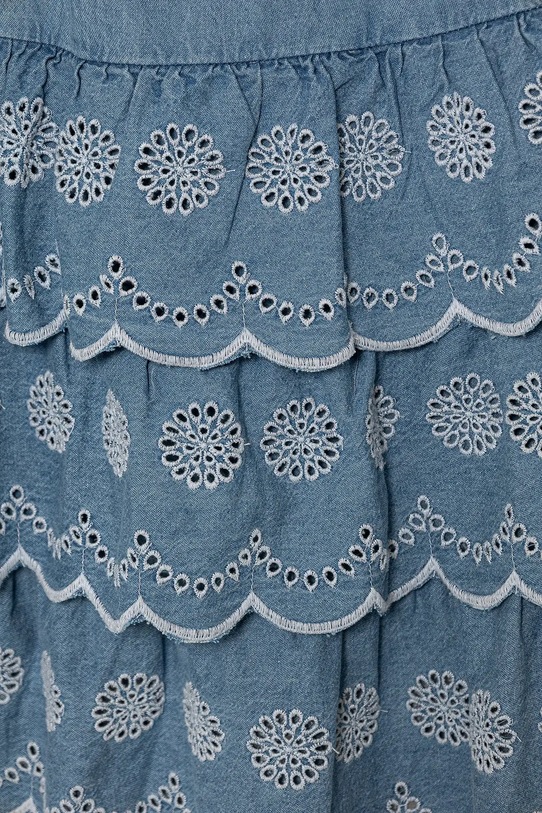 Dziewczynka Guess sukienka bawełniana dziecięca J5GK19.D5NZ0.PPYA niebieski