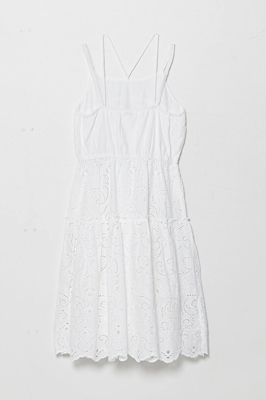 Dětské bavlněné šaty Guess J5GK30.WH7D0.PPYA bílá SS25
