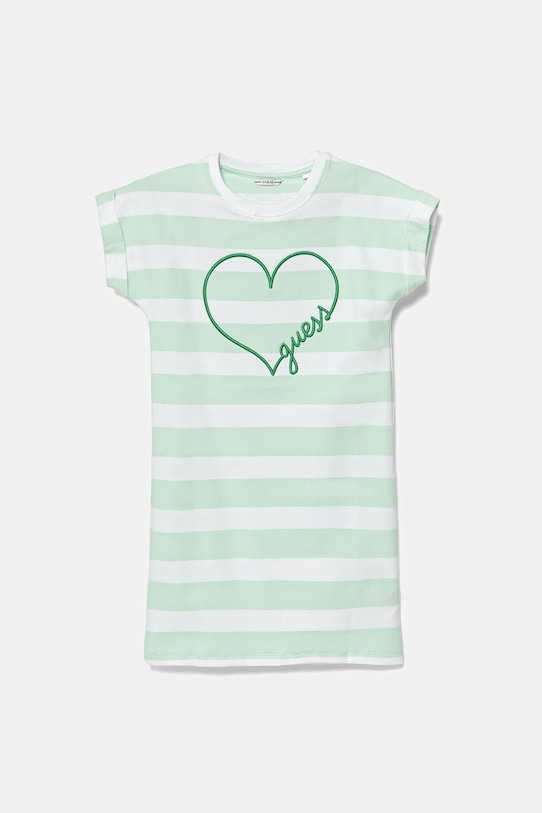 Dievčenské šaty Guess nášivka zelená J5GK33.KBOR4.PPYA