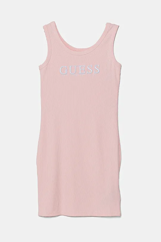 Guess sukienka dziecięca aplikacja różowy J5GK39.K8RT2.PPYA
