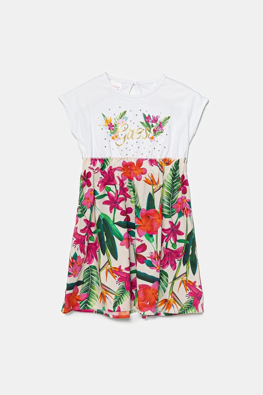 Guess sukienka dziecięca z elastanem różowy K5GK01.K6YW4.PPYA