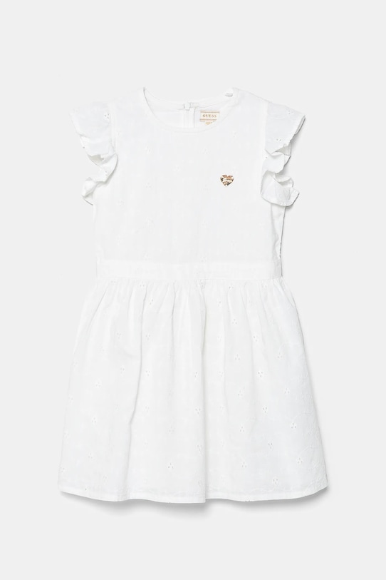 Dětské bavlněné šaty Guess mini bílá K5GK12.WH710.PPYA